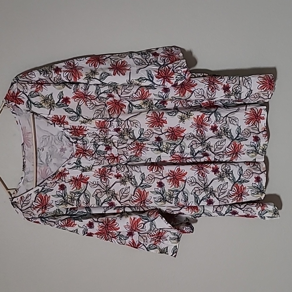 3/4 sleeve pin tucked tunic